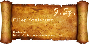 Filep Szalviusz névjegykártya